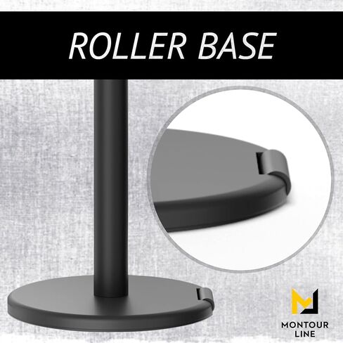 Celine Set of 2 Post and Rope Stanchion, Roller Base, (Polished Brass Post, Crown Top) in Saudi Arabia