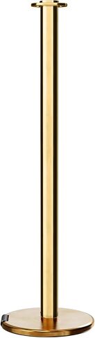 Celine Set of 2 Post and Rope Stanchion, Roller Base, (Polished Brass Post, Crown Top) in Saudi Arabia
