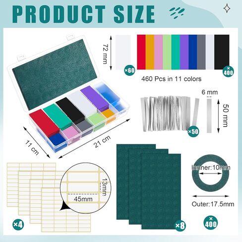 910 PCS بطارية التفاف PVC PVC Heat Trend Kits متوافقة مع 18650 ، بما في ذلك 460 الأكمام البطارية مسطحة 50 شريط النيكل النقي 400 عازل لاصق ذاتي السماوية للزرقاء DIY in Saudi Arabia
