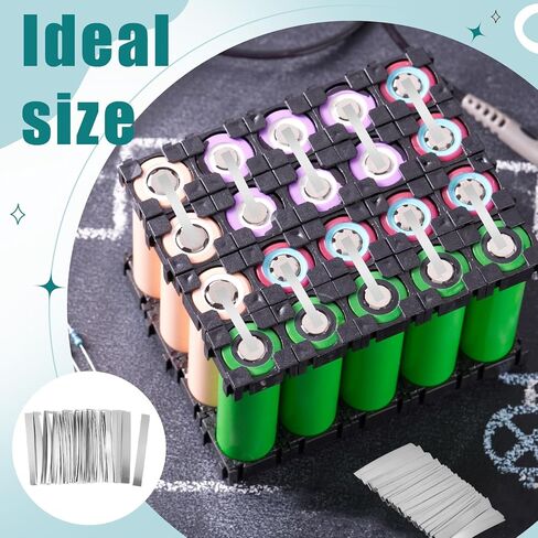 910 PCS بطارية التفاف PVC PVC Heat Trend Kits متوافقة مع 18650 ، بما في ذلك 460 الأكمام البطارية مسطحة 50 شريط النيكل النقي 400 عازل لاصق ذاتي السماوية للزرقاء DIY in Saudi Arabia