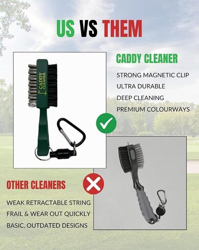 Clean Swing Mini Brush – Golf Club Cleaner with Magnetic Clip, Dual-Sided Brush | Golf Accessories for Men, Best Golf Gift | Caddy Cleaner in Saudi Arabia
