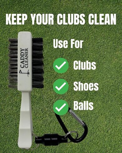 Clean Swing Mini Brush – Golf Club Cleaner with Magnetic Clip, Dual-Sided Brush | Golf Accessories for Men, Best Golf Gift | Caddy Cleaner in Saudi Arabia
