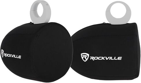 Rockville RWBC90 Pair 8" Neoprene Wakeboard Tower Speaker Covers - Water & Moisture Protection, Fits 8.5-9.2" Diameter, 10-11.2" Height in Saudi Arabia