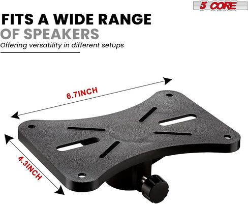 5 Core Speaker Stand Floor Floor قابل للتعديل حتى 48 بوصة DJ Studio Monitor Stands Pole Mount - SS HD 1PK 4ft in Saudi Arabia