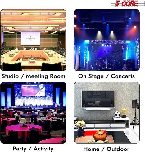 5 Core Speaker Stand Floor Floor قابل للتعديل حتى 48 بوصة DJ Studio Monitor Stands Pole Mount - SS HD 1PK 4ft in Saudi Arabia