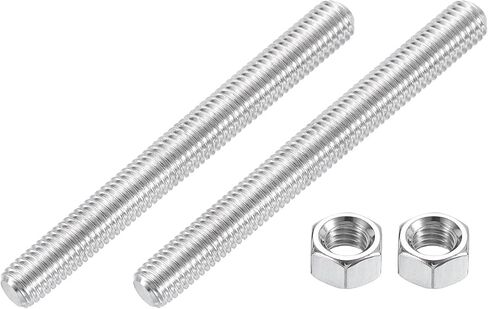 uxcell 3/8"-16 Fully All Threaded Rod, 2 Pcs 304 Stainless Steel Long Threaded Screw 6" Length Right Hand Threads for Furniture Mounting Assembly Fastening in Saudi Arabia