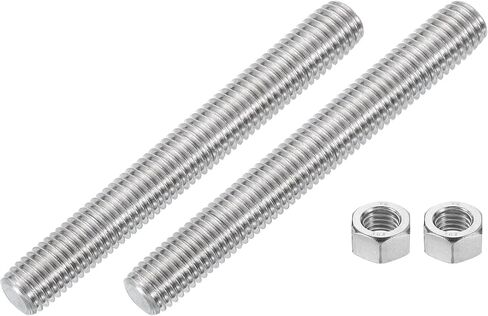 uxcell 5/8"-11 Fully All Threaded Rod, 2Pcs 304 Stainless Steel Long Threaded Screw 5" Length Right Hand Threads for Furniture Mounting Assembly Fastening in Saudi Arabia