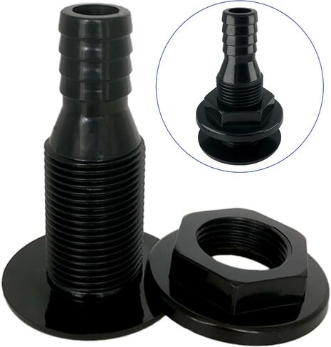 2Pcs Thru Hull Fittings for Boats,Straight Thru-Hull Connection for Hose,Plastic Through Hull Fitting in Kuwait