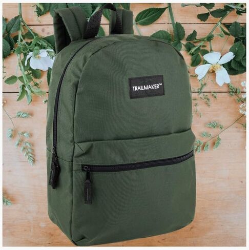 Trail maker Classic 17 inch Backpacks with Adjustable Padded Straps | School Backpacks for Girls, Boys (Black) in Saudi Arabia