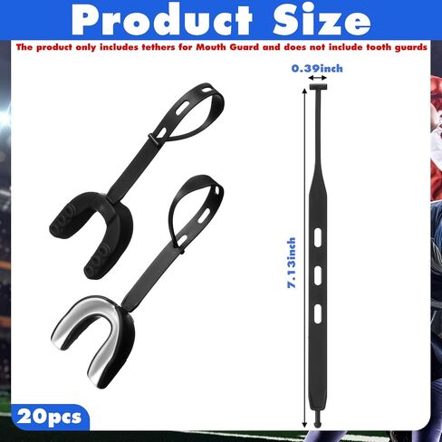 Keydder 20 PCS Football Mouth Guard Tether فقط حزام بديل عالمي لحراسة الفم لكرة القدم Taekwondo Hockey Basketer Matches Helmet in Saudi Arabia