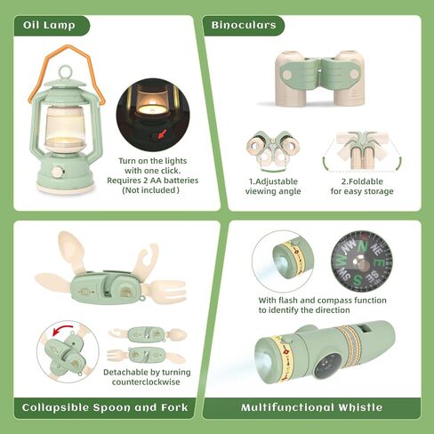 Bug Catcher for Kids Explorer Bug Catching Kit,Magnifying Glass, Tweezers, Whistle & Compass, Learning Guide, Insect Habitat, Outdoor Toys(3 Year +) in Saudi Arabia