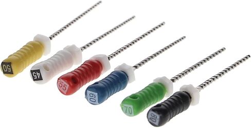 400111 HSB Endodontic K-Files 21mm #45-80 Assorted Stainless Steel 6/Pk in Saudi Arabia