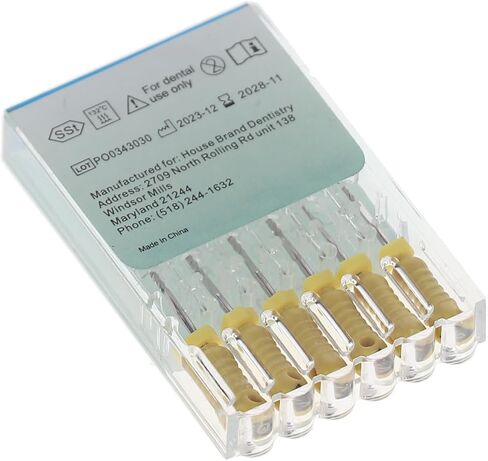 400129 HSB Endodontic K-Files 25mm #50 Yellow Stainless Steel 6/Pk in Saudi Arabia