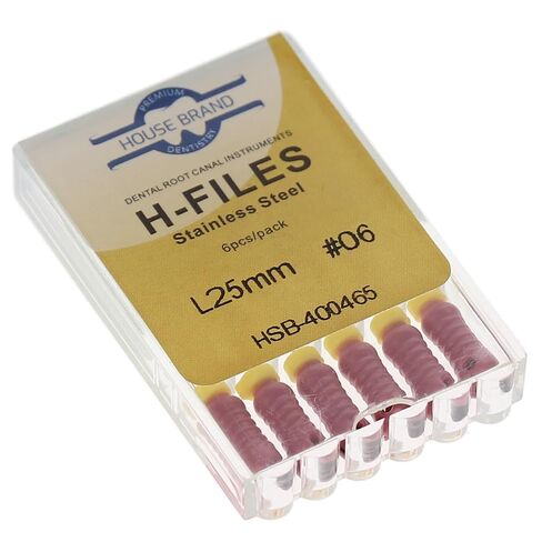 400465 HSB Hedstrom Endodontic Files 25mm #06 Pink Stainless Steel 6/Pk in Kuwait