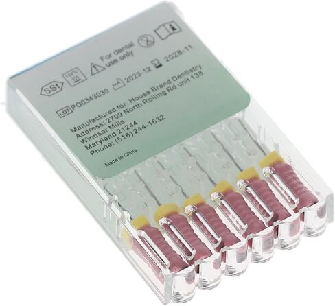 400117 HSB Endodontic K-Files 25mm #06 Pink Stainless Steel 6/Pk in Saudi Arabia