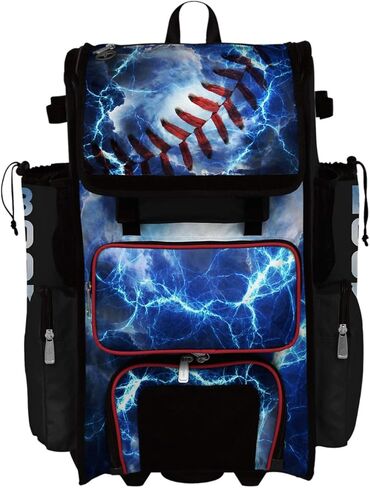 Boombah Superpack Hybrid Rolling Bat Bag - The Natural Black/Red/White - Wheeled & Backpack Version in Saudi Arabia