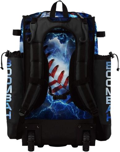 Boombah Superpack Hybrid Rolling Bat Bag - The Natural Black/Red/White - Wheeled & Backpack Version in Saudi Arabia