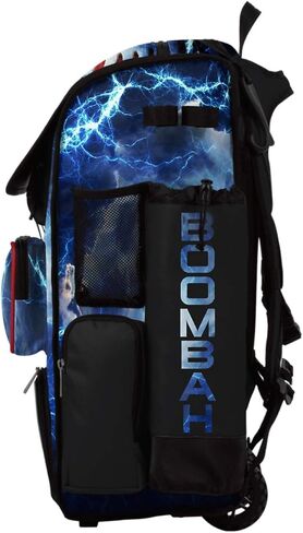 Boombah Superpack Hybrid Rolling Bat Bag - The Natural Black/Red/White - Wheeled & Backpack Version in Saudi Arabia