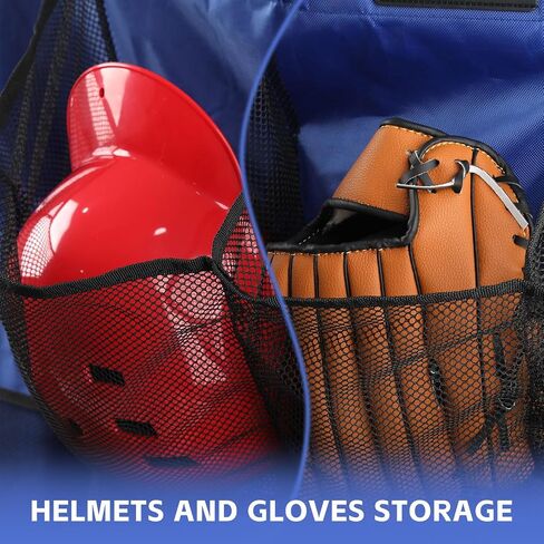 Baseball Dugout Organizer, Hanging Helmet Bag for 15 Players Baseball Softball Team, Helmet Organizer for Dugout Fence Garage, Organize Baseball Equipment, Helmets, Gloves, Bats, Balls in Saudi Arabia