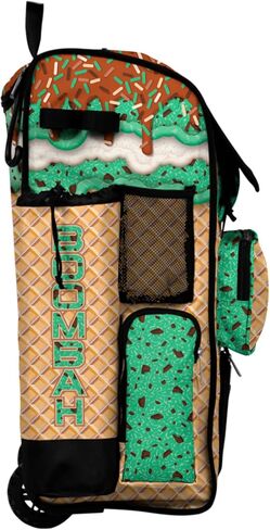 Boombah Rolling Superpack Baseball/Softball Gear Bag - مقبض تلسكوبي - يحمل 4 خفافيش - نسخة عجل in Saudi Arabia