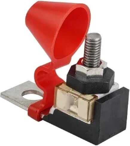 MRBF Battery Fuse Block Kit مع طرف مقاوم للماء STUCH M8 5/16 بوصة للوحة الشمسية Marine RV Automotive Systems ، قناة مزدوجة A Fuse 100A in Saudi Arabia