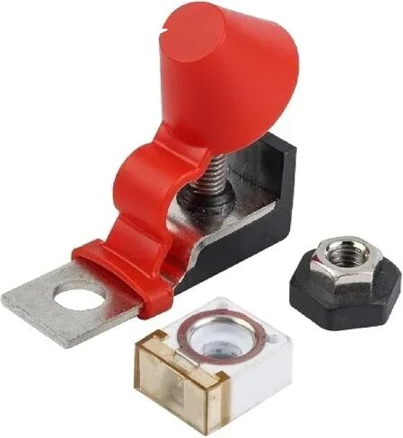 MRBF Battery Fuse Block Kit مع طرف مقاوم للماء STUCH M8 5/16 بوصة للوحة الشمسية Marine RV Automotive Systems ، قناة مزدوجة A Fuse 100A in Saudi Arabia