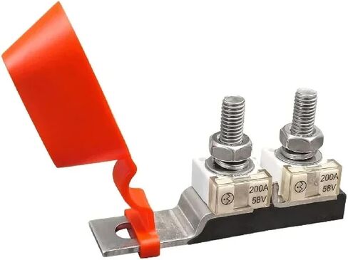 MRBF Battery Fuse Block Kit مع طرف مقاوم للماء STUCH M8 5/16 بوصة للوحة الشمسية Marine RV Automotive Systems ، قناة مزدوجة A Fuse 100A in Saudi Arabia
