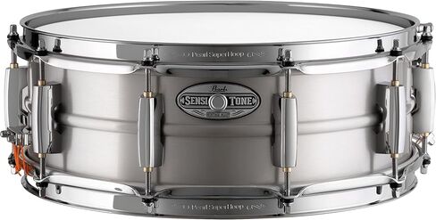 Pearl 14 "X5" Sensitone Heritage Aluminium Snare Drum مع قذيفة مطرز ، وأطواق ثلاثية ممرات ، و 10 عروات مقوسة CL in Saudi Arabia