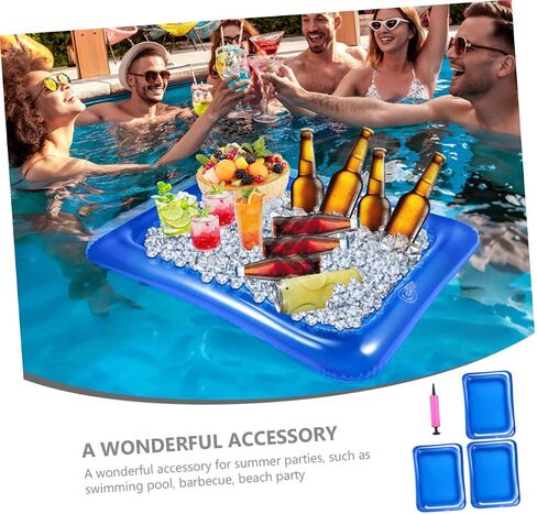 Capacity Inflatable Drink and Food Cooler Pool Party Supplies Deflatable Ice Serving Bar Summer Event Random Color in Saudi Arabia