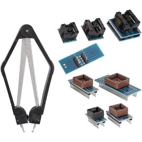 9 Piece Programmer Adapters Kit for TL866CS TL866A EZP2010 with Test Durable IC Programming Tool Multiple Sockets in Kuwait