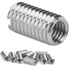 10Pcs Inner M6*1.0 Outer M8*1.25 Length 15mm Sloted Thread Inserts in Saudi Arabia