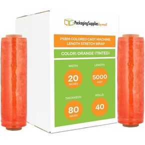 PSBM Machine Blue Stretch Wrap, 1 Pack, 20 Inch x 5000 Feet, 80 Gauge, Tinted Color Plastic Cling Designed for Pallet Machine Applicators in Saudi Arabia
