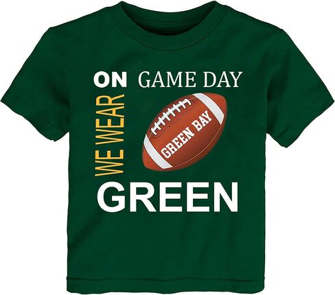 On Gameday Football Baby/Toddler T-Shirt for Green Bay Fans in Saudi Arabia