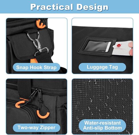 Padded Mixer Carry Bag Compatible with Behringer X-AIR Series Mixers XR12, XR16, XR18, Double Layer DJ Gig Bag with Multiple Pockets for Accessories, Audio Case with Shoulder Strap, Black in Saudi Arabia