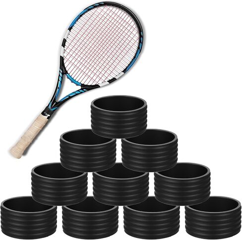 10 PCS تنس مضرب سيليكون مضرب القبضة حلقة التنس الفرقة السوداء tennises المقبض مقبض السيليكون overgrip overgrip في المكان tennises المشي قبضة الغلاف لبلدية الباساش مقبض البيسبول in Saudi Arabia