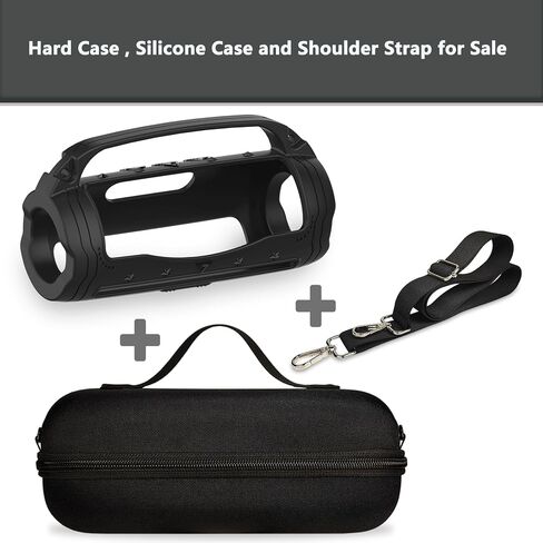 JCHPINE Silicone Cover and Hard Case for JBL Flip 7 Portable Bluetooth Speaker Accessories, Protection for JBL Flip 7 AI Sound Bluetooth Speaker Silicone Case with Handle (Purple) in Kuwait