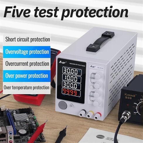 Regulated Power Supply Unit Bench Laboratory Power Feeding Lab Adjustable Current Voltage Electric Switching 30V 60V 10A(SS-3010S) in Kuwait