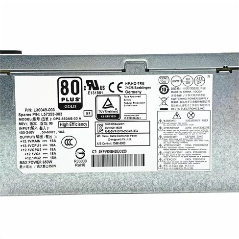 L36049-003 L57253-003 for Z2 G4 Workstation 650W Power Supply DPS-650AB-30A 650W in Kuwait