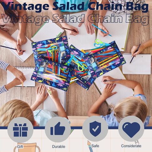 6 Pack Pency Pouch for 3 Ring Binder Smooth Swysles Back to School 3 Binder Pender Pances معززة الحلقات القلم أكياس القلم مع هدية تقدير معلم النافذة الواضحة (الرخام) in Saudi Arabia