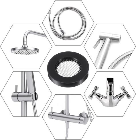 5 Pack 3/4" Shower Head Gasket, Stainless Steel Seal O Ring Stainless Steel and Rubber Filter Hose Washers for 1/2" Fixed Shower Head Creates a Seal to Prevent Leakage in Saudi Arabia