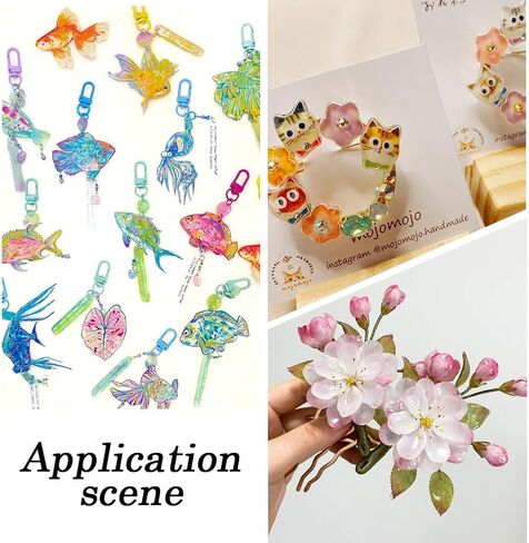 6Pcs Clear Heat Shrink Plastic Sheet Shrinky Dink Paper Bulk Single Sided Printing Transparent Art Papers Rectangle Sanded Film for Drawing Craft Earrings Necklace Key Chains Inkjet Printer in Saudi Arabia
