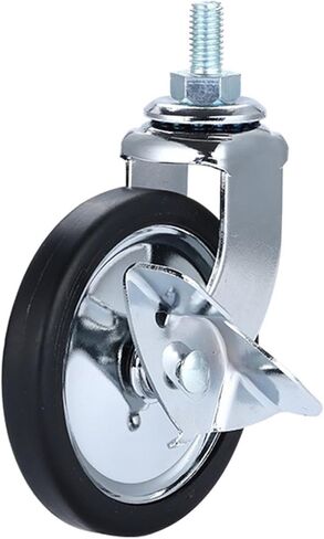 4 Pcs/Lot 3-inch Lead Screw Chrome Plated Universal/Brake Dining Wheel Casters Trolley Silent Wheels(Universal) in Saudi Arabia