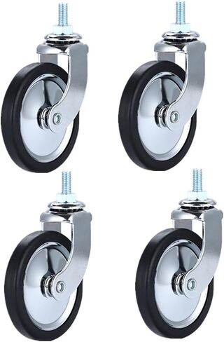 4 Pcs/Lot 3-inch Lead Screw Chrome Plated Universal/Brake Dining Wheel Casters Trolley Silent Wheels(Universal) in Saudi Arabia