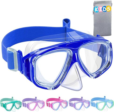 Vvinca Swim Goggles مع غطاء الأنف ، حزام قناع الغطس على نطاق واسع منظر in Kuwait