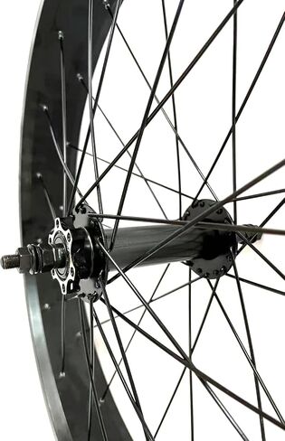 26" x 4.0 Fat Tire Bike Rim/Bicycle Wheel Set Heavy Duty 12 Gauge Spokes Wheel Black/Single and Rotary Flywheel 7/8/9s Bicycle Rim Beach Cruiser Bike (Disc Brake) in Saudi Arabia