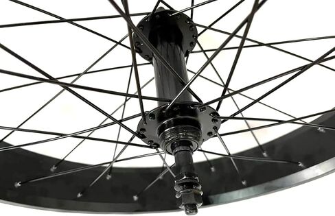 26" x 4.0 Fat Tire Bike Rim/Bicycle Wheel Set Heavy Duty 12 Gauge Spokes Wheel Black/Single and Rotary Flywheel 7/8/9s Bicycle Rim Beach Cruiser Bike (Disc Brake) in Saudi Arabia