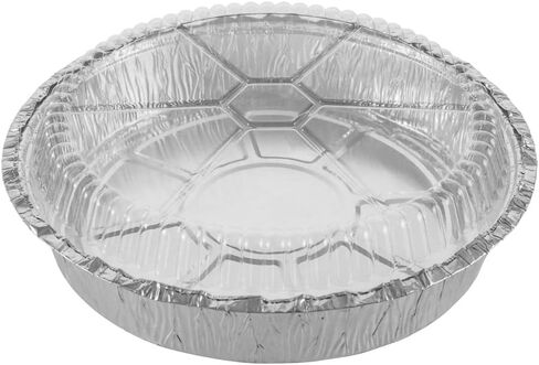 Restaurantware-LIDS ONLY: Foil Lux Paper Lids For 7 Inch Aluminum Pans Pack of 100 Round Foil Board Covers - Pans Sold Separately, Flat Design, Stackable, Laminated White Paper for To-Go Containers in Saudi Arabia