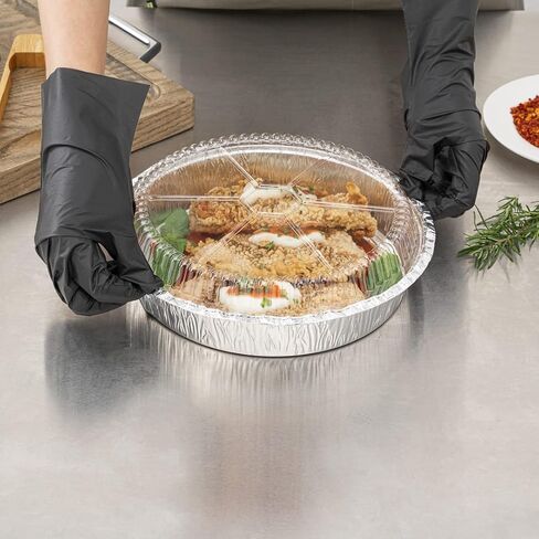Restaurantware-LIDS ONLY: Foil Lux Paper Lids For 7 Inch Aluminum Pans Pack of 100 Round Foil Board Covers - Pans Sold Separately, Flat Design, Stackable, Laminated White Paper for To-Go Containers in Saudi Arabia