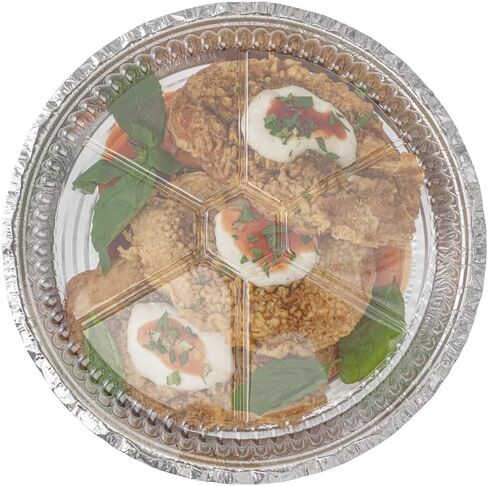 Restaurantware-LIDS ONLY: Foil Lux Paper Lids For 7 Inch Aluminum Pans Pack of 100 Round Foil Board Covers - Pans Sold Separately, Flat Design, Stackable, Laminated White Paper for To-Go Containers in Saudi Arabia