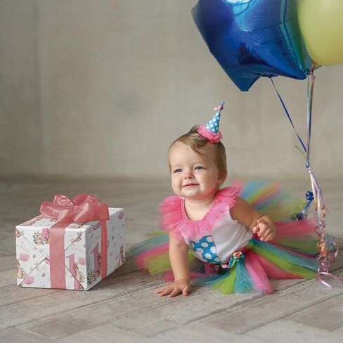 WRAPLULU Animals 1st Birthday Wrapping Paper - 4 Jumbo Sheets, 28 * 40 Inches - Blue Safari Jungle Zoo Animal Gift Wrap Gift Wrap, Perfect for Baby Boy First Birthday's Party or Baby Shower in Kuwait